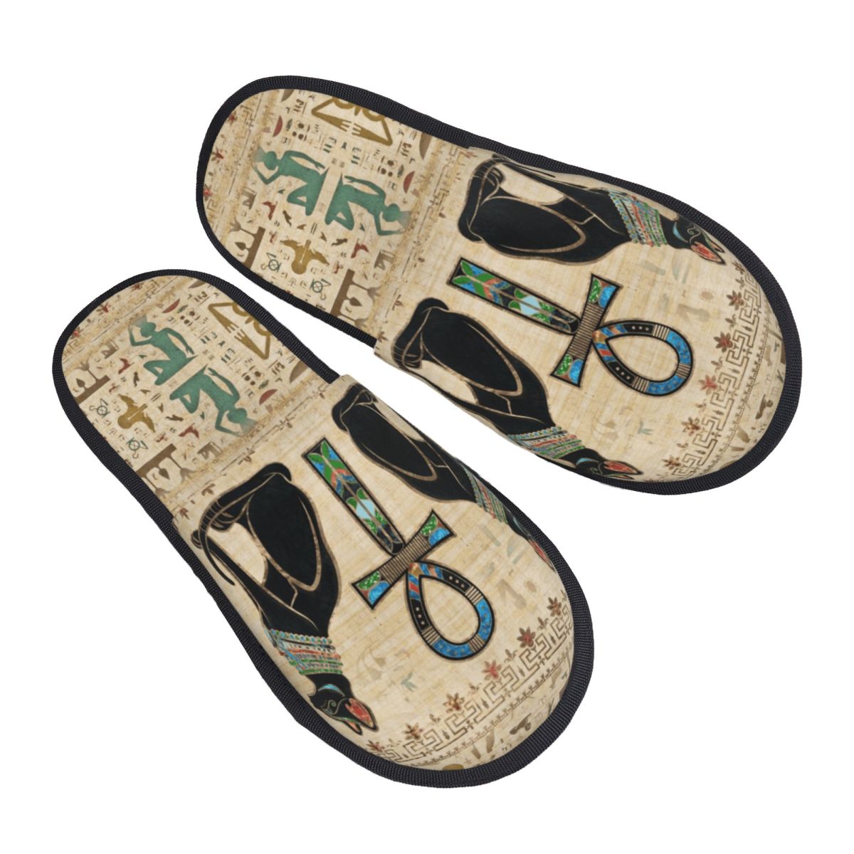 Women Shoes Egypt - Aangepaste Egyptische katten en Ankh Cross
