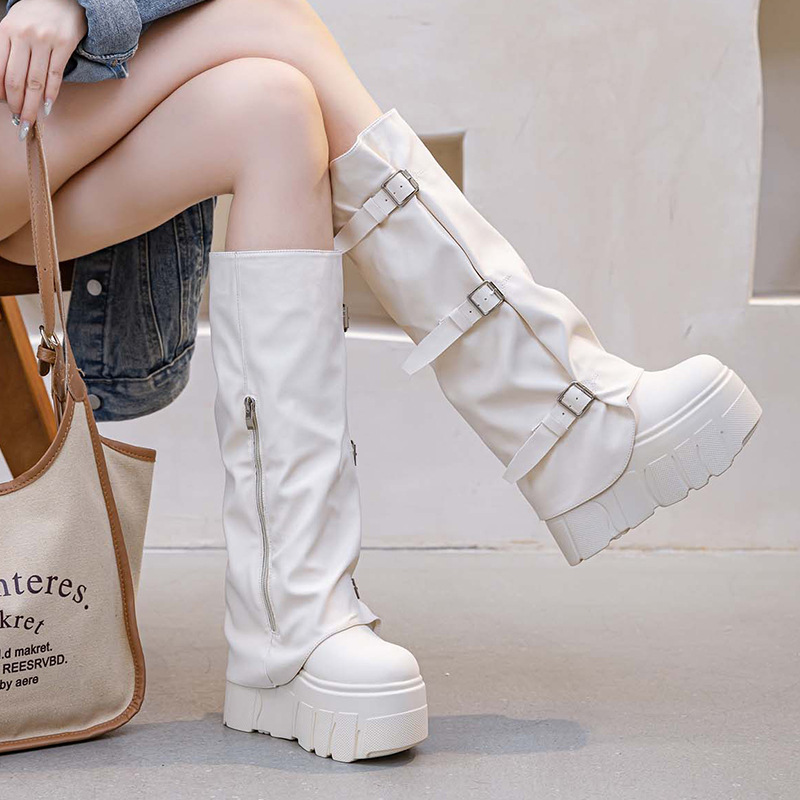14 cm hak kniehoge laarzen pla - Zip Up Boots Short recensie en prijs