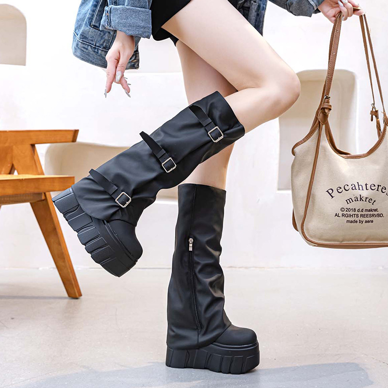 14 cm hak kniehoge laarzen pla - Zip Up Boots Short recensie en prijs