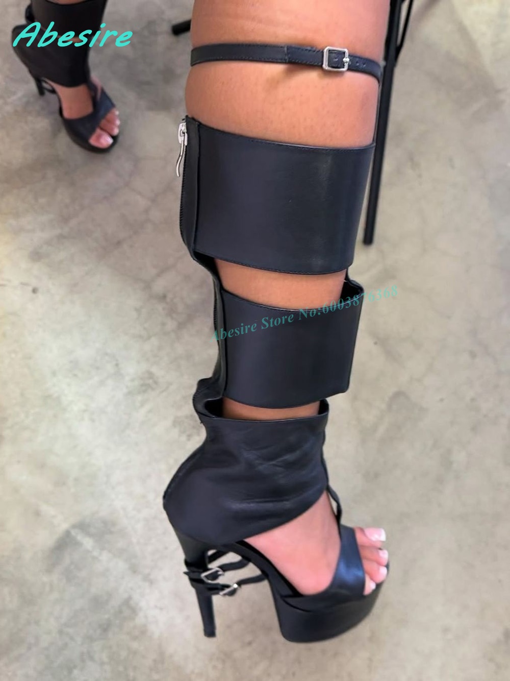 Rode Kunstleer Uitsparing Glad - Women Shoes Zipper recensie en prijs