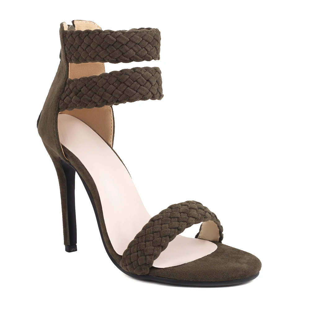 Nieuwe Zomer Zoete Bruin Groen - Women Shoes Zipper recensie en prijs